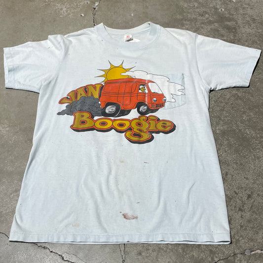 Vintage 70s Van Boogie Over Pocket Print Tee