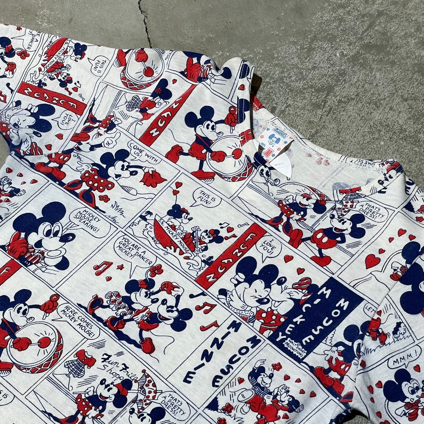 Vintage 1960 Mickey Mouse Comic Strip Tee