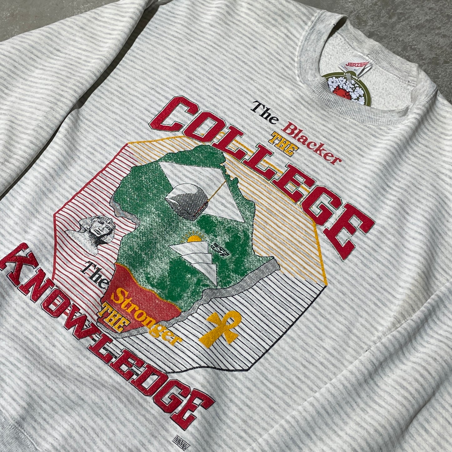 Vintage 80s Blacker The College Stronger The Knowledge Crewneck