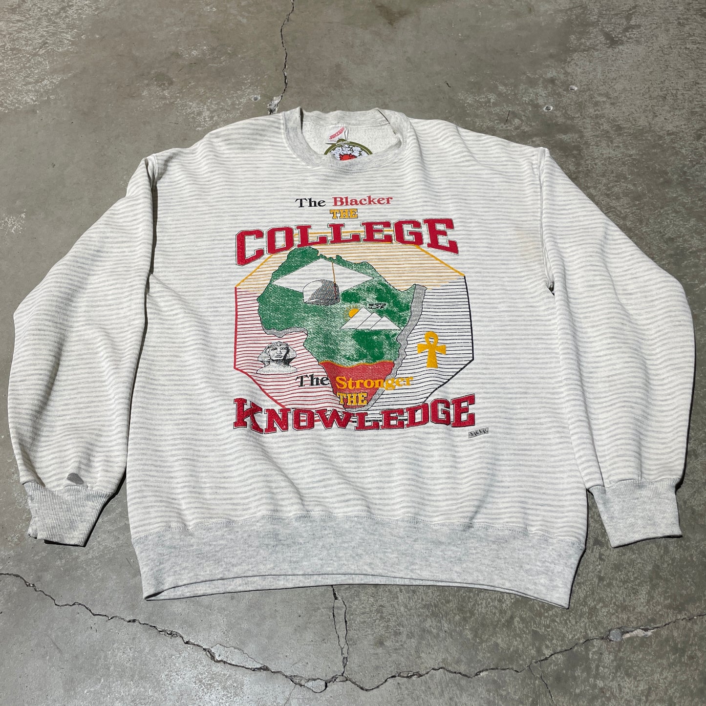 Vintage 80s Blacker The College Stronger The Knowledge Crewneck