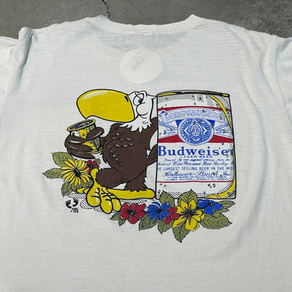 Vintage 70s Budweiser Over Pocket Print Tee