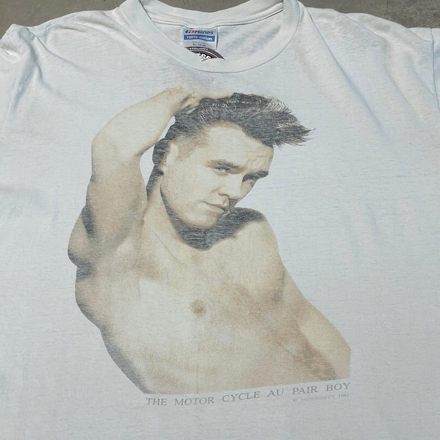 Vintage 1991 Morrissey Motorcycle Au Pair Boy Tee