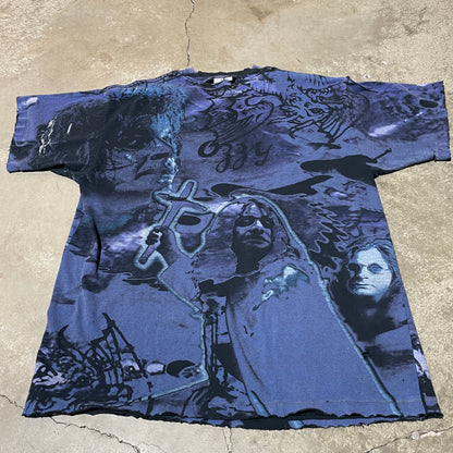 Vintage 90s Ozzy Blue All Over Print Tee