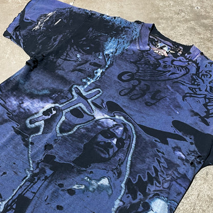 Vintage 90s Ozzy Blue All Over Print Tee