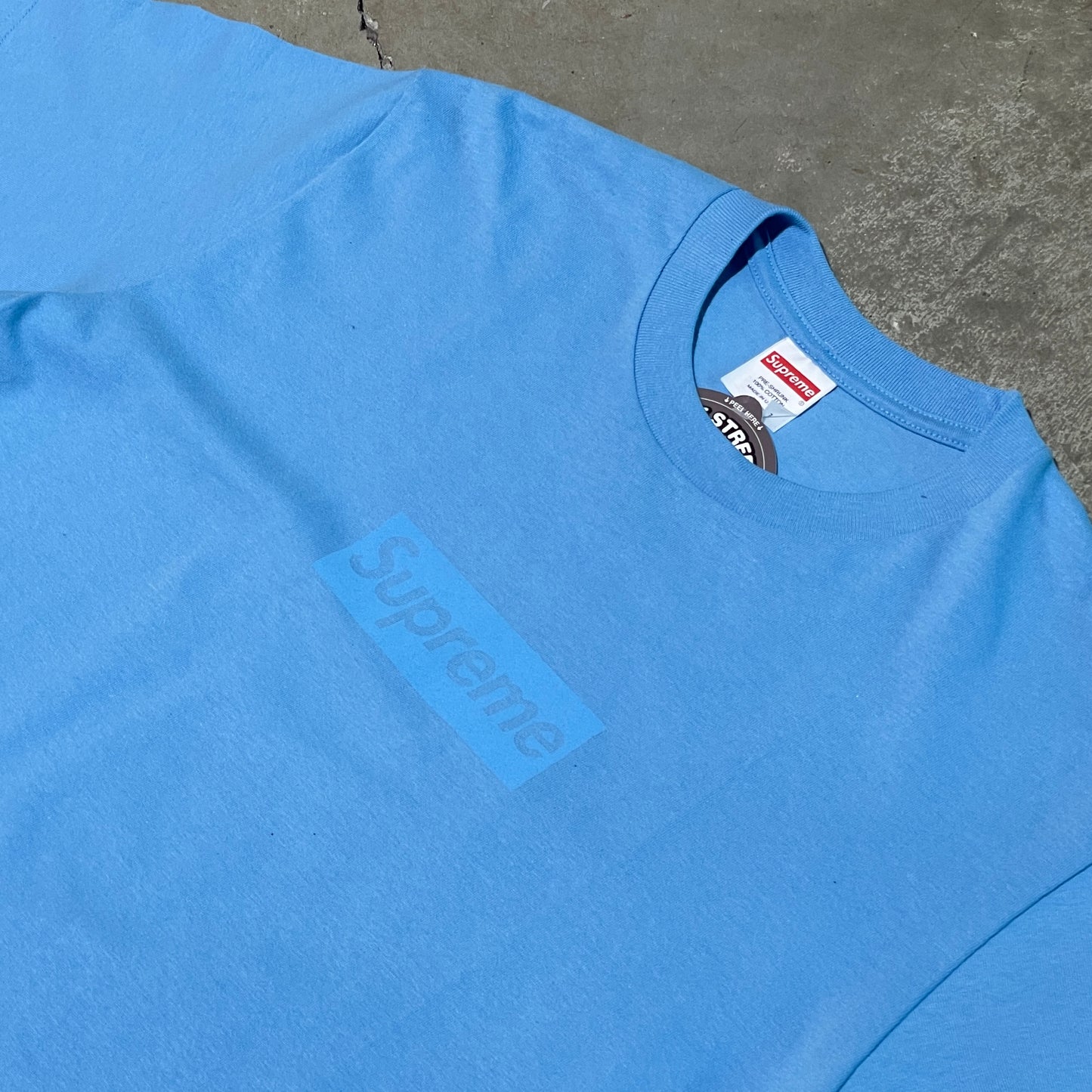 Supreme SS23 Blue on Blue Box Logo Tee