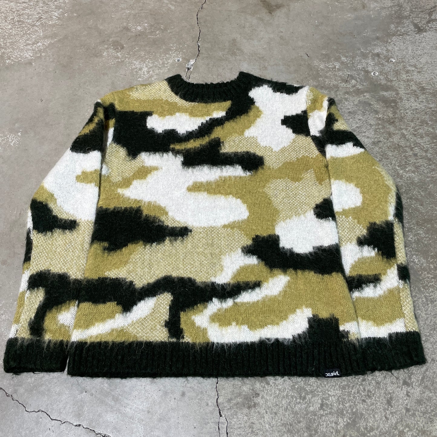 X-Girl Mohair Camo Knit Sweater