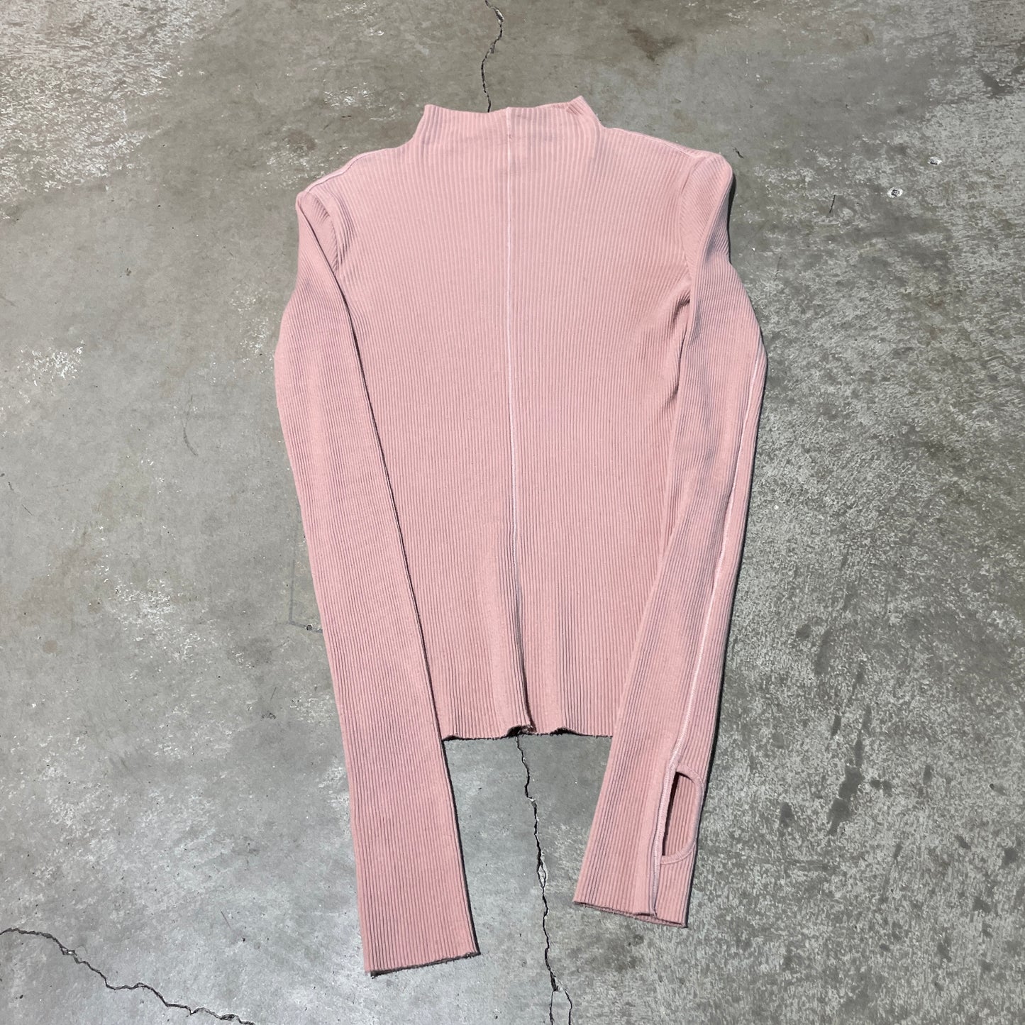 Helmut Lang Pink Ribbed Longsleeve