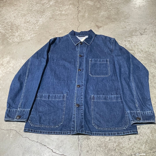 80s Darkwash Denim Chore Coat