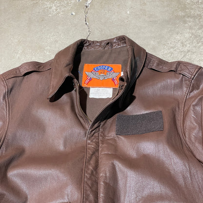 80s Cooper Leather Flight Jacket