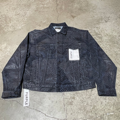 Purple Brand Snakeskin Denim Jacket