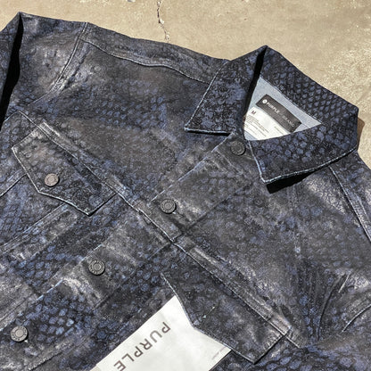 Purple Brand Snakeskin Denim Jacket