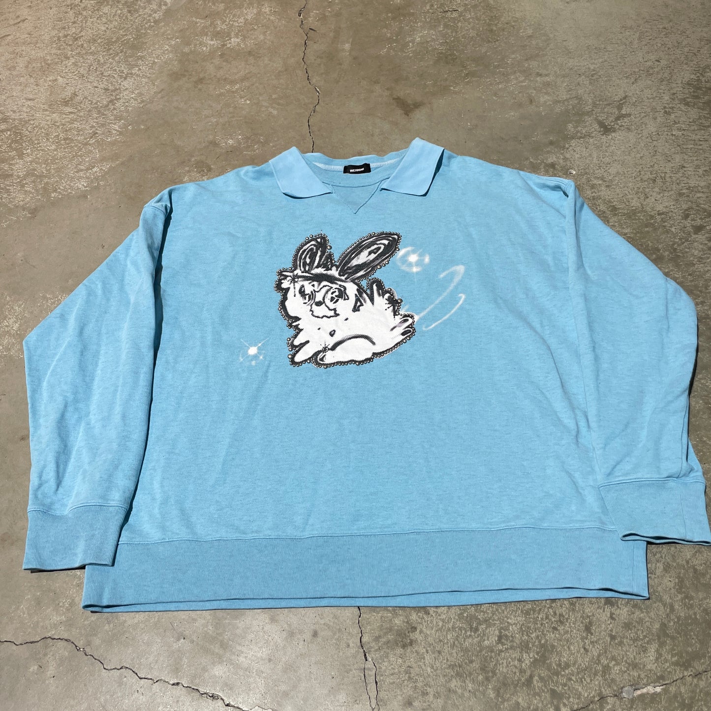 We11done Blue Bunny Crewneck