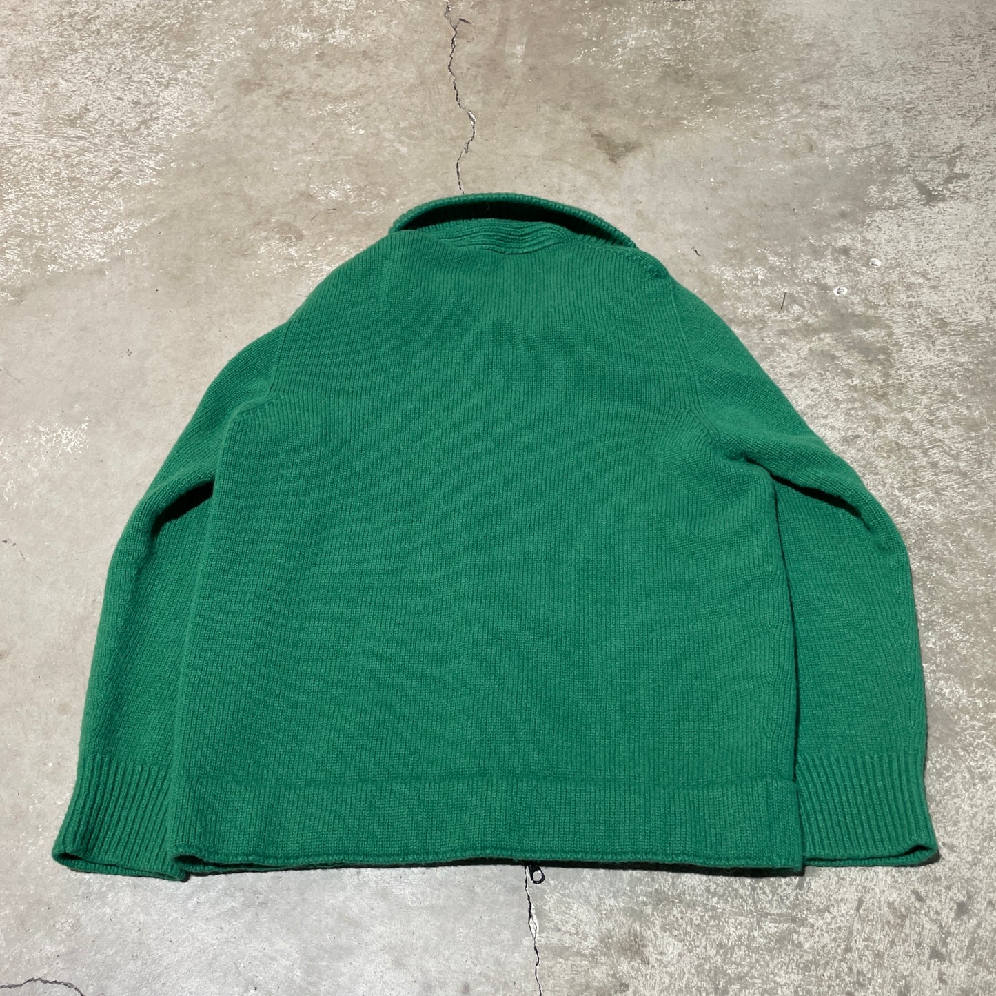 Vintage 90s Stone Island Removable Hood Green Knit