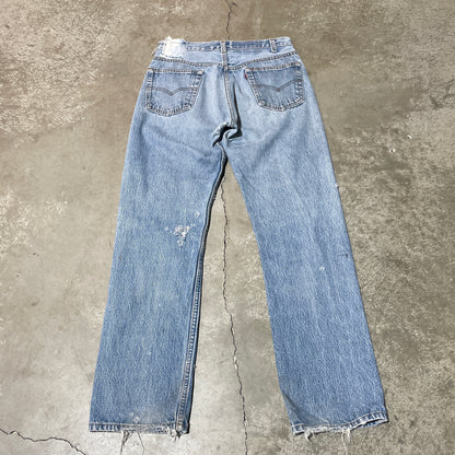 80s Vintage Levi's 501 Repaired Denim