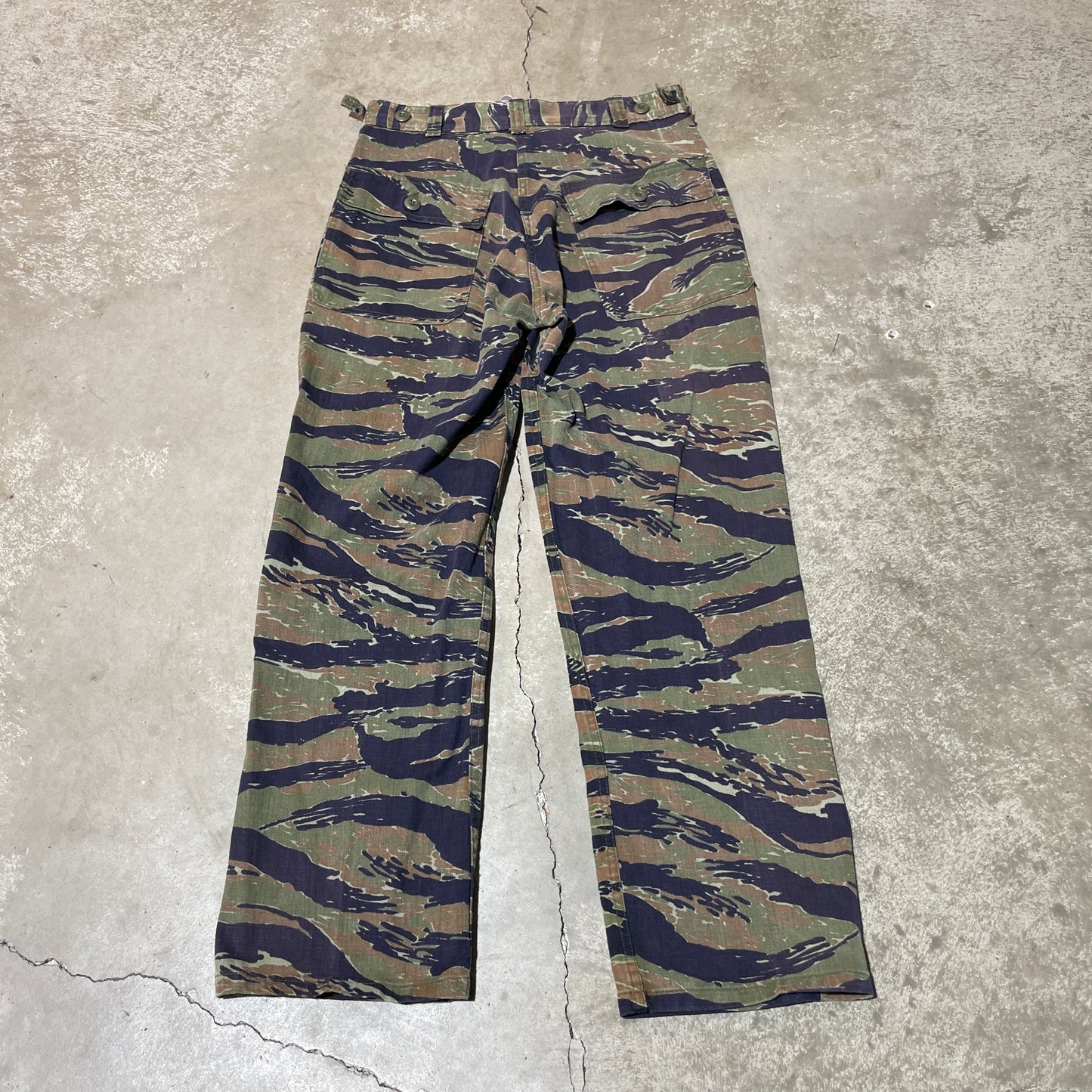 70s Vintage Tiger Camo Cargo Pants