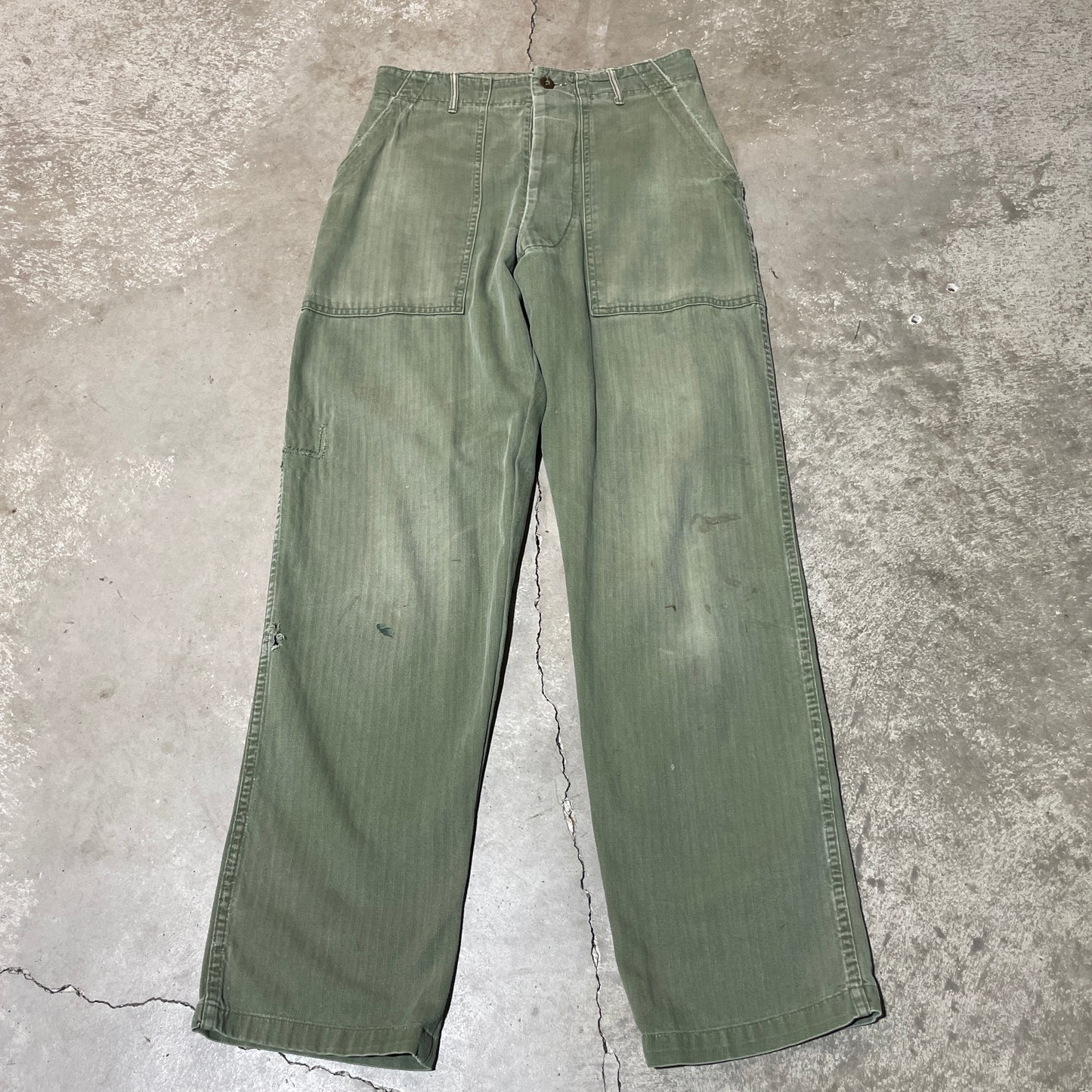 60s Vintage HBT Fatigue Pants