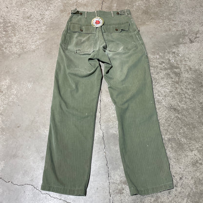 60s Vintage HBT Fatigue Pants