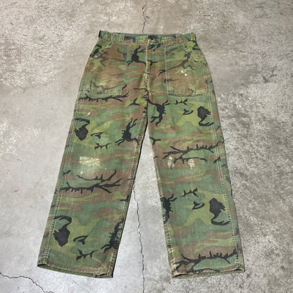 70s Vintage Camo OG107 Repaired Pants