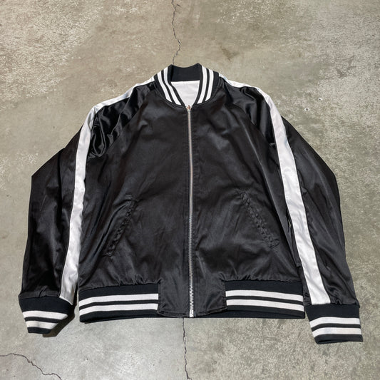 Adyn Black and White Satin Reversible Jacket