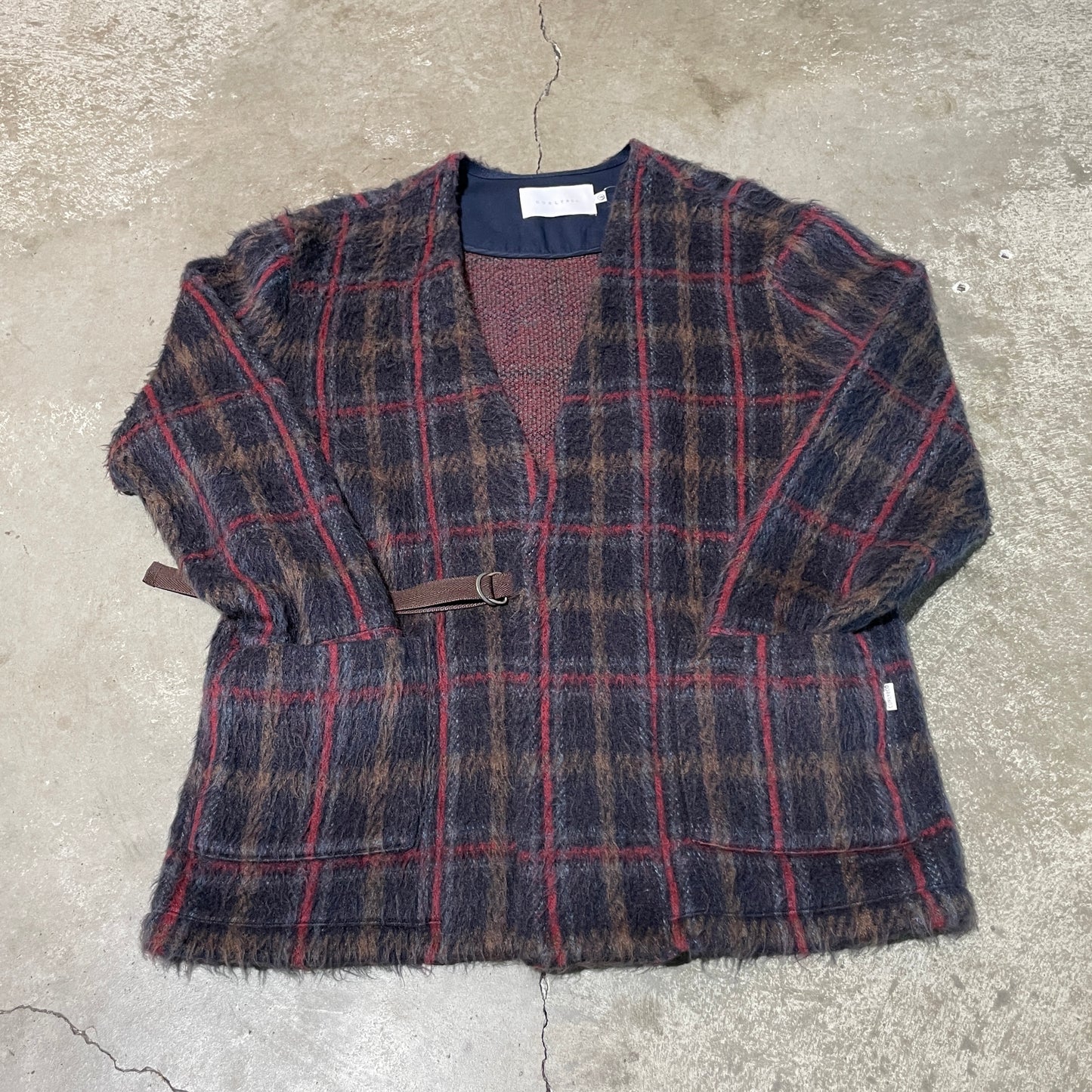 Curly & Co Plaid Wool Belted Jacket