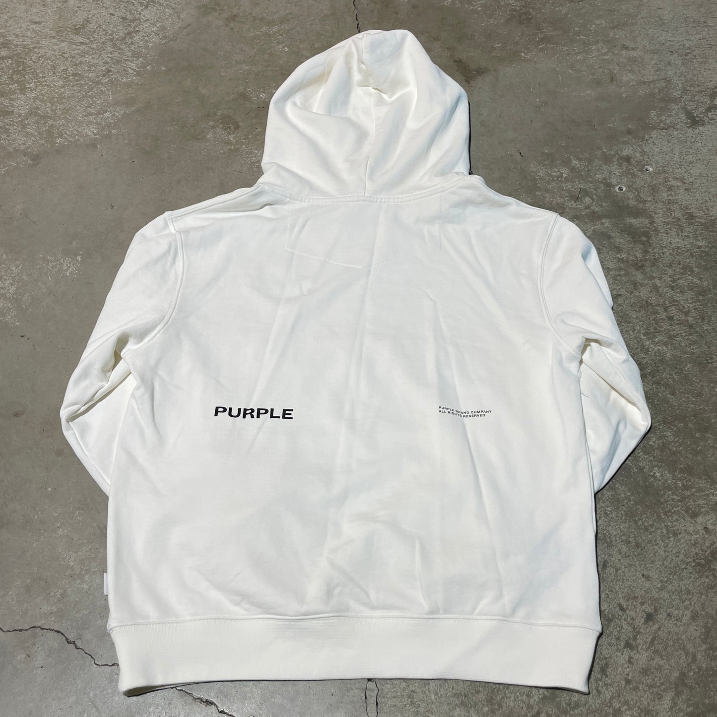 Purple Brand White Pixel Logo Hoodie