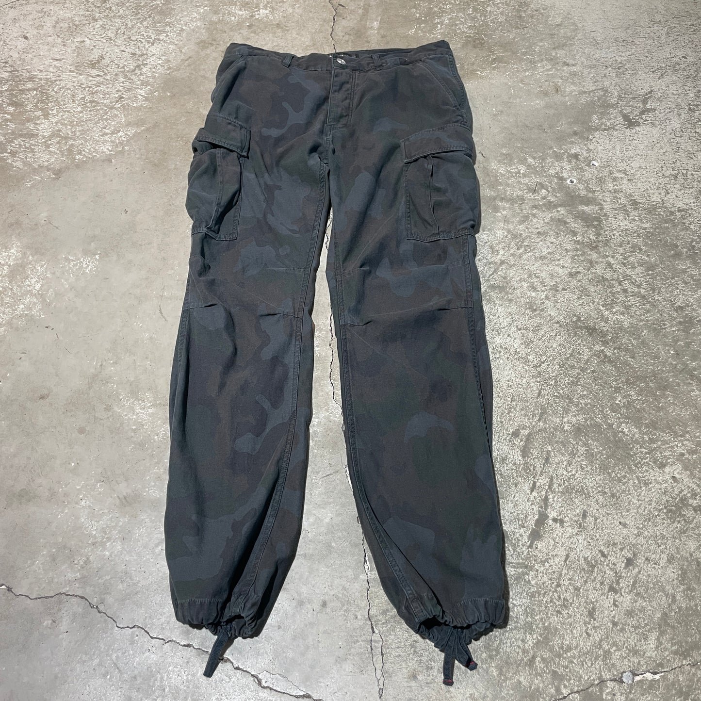 Purple Brand Black Camo Cargo Pants