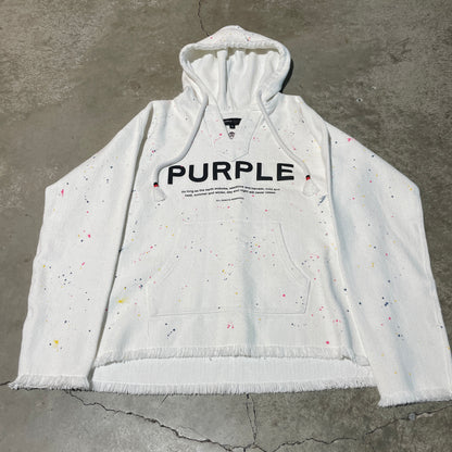 Purple Brand Paint Splash Poncho