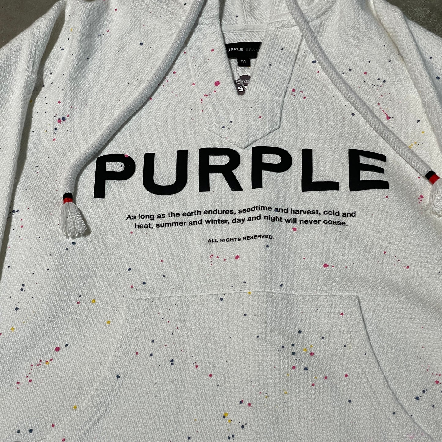 Purple Brand Paint Splash Poncho