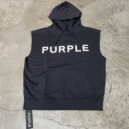 Purple Brand Sleeveless Gym Hoodie