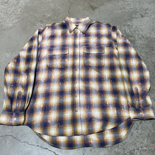 Purple Brand Plaid Button Up