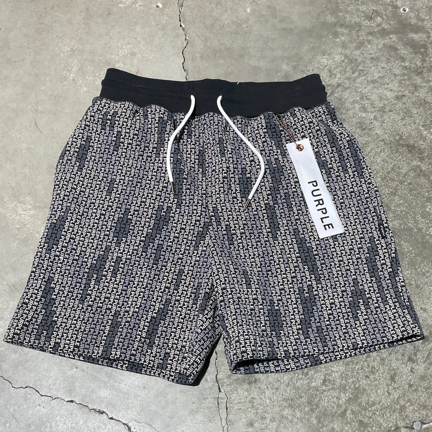 Purple Brand Matrix Style Print Sweatshorts