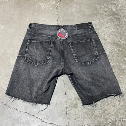 Purple Brand Black Distressed Cut Off Shorts