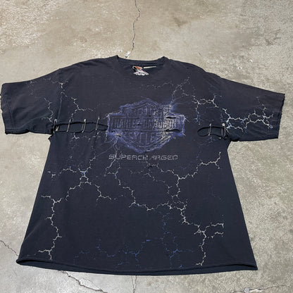 Vintage 90s Harley Lightning Pinned Together Tee