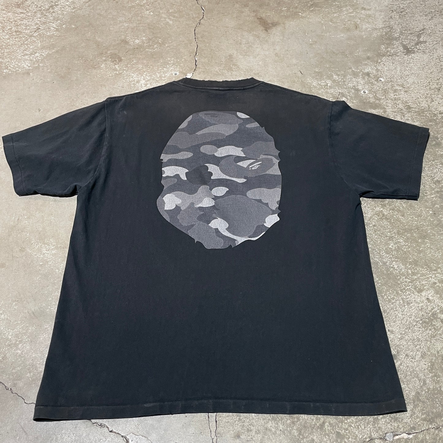 Bape Grey Camo Ape Head Tee