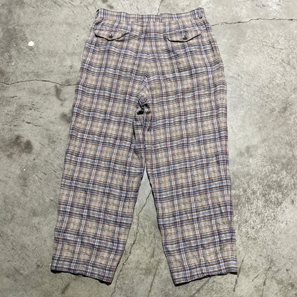 Kenzo Baggy Plaid Pants