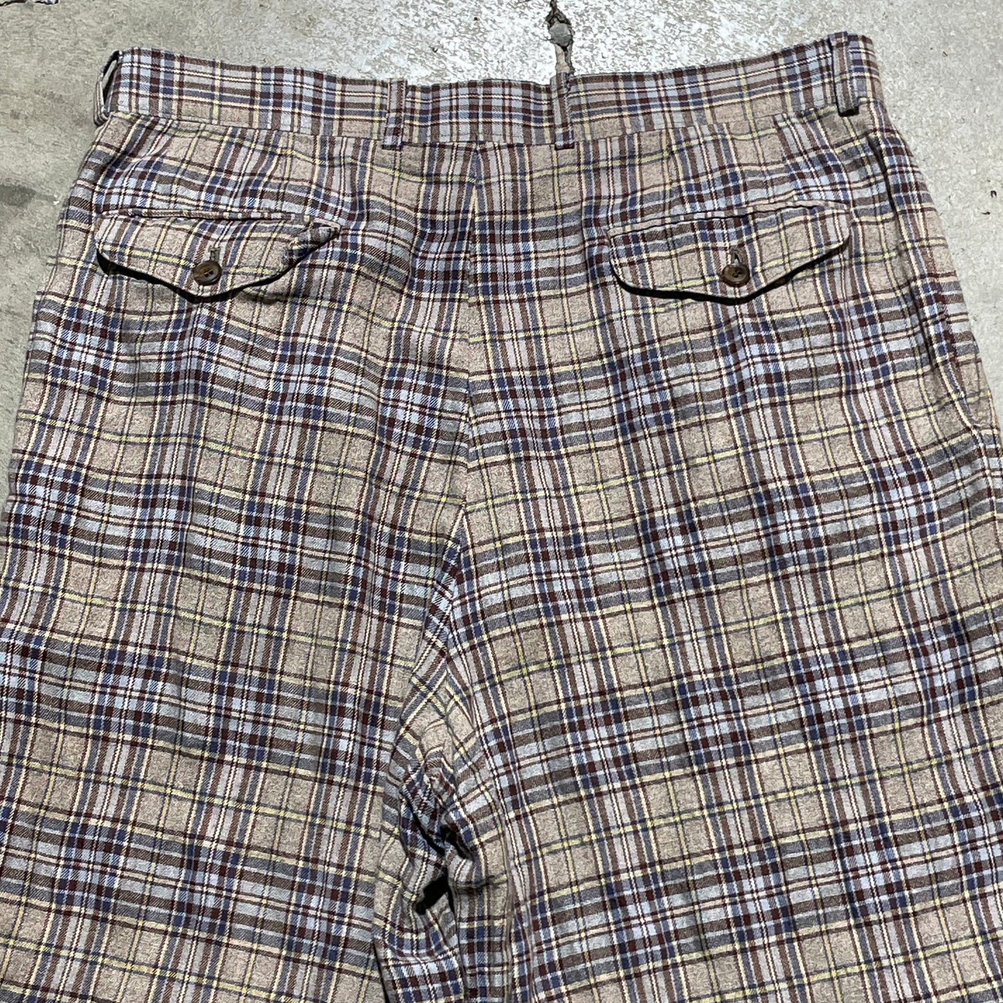 Kenzo Baggy Plaid Pants