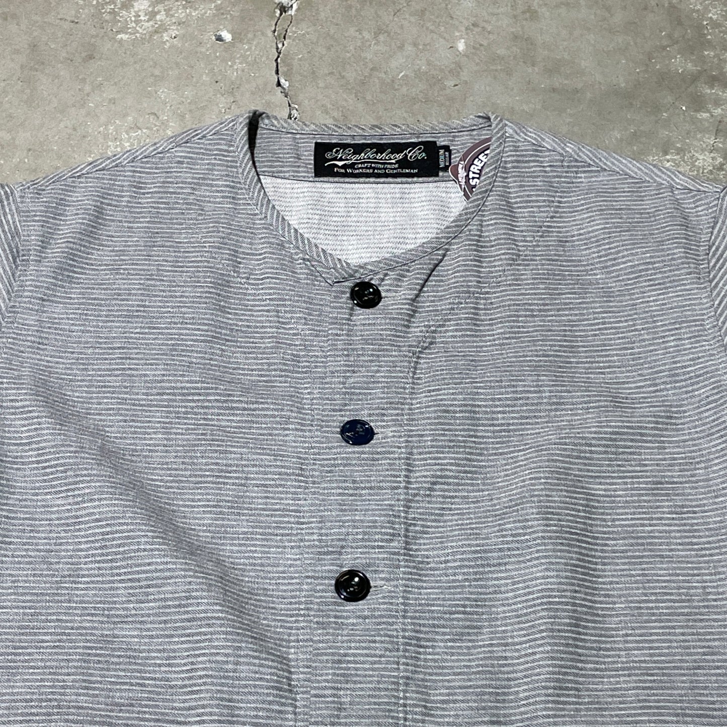 Neighbourhood Grey Short Sleeve Button Up