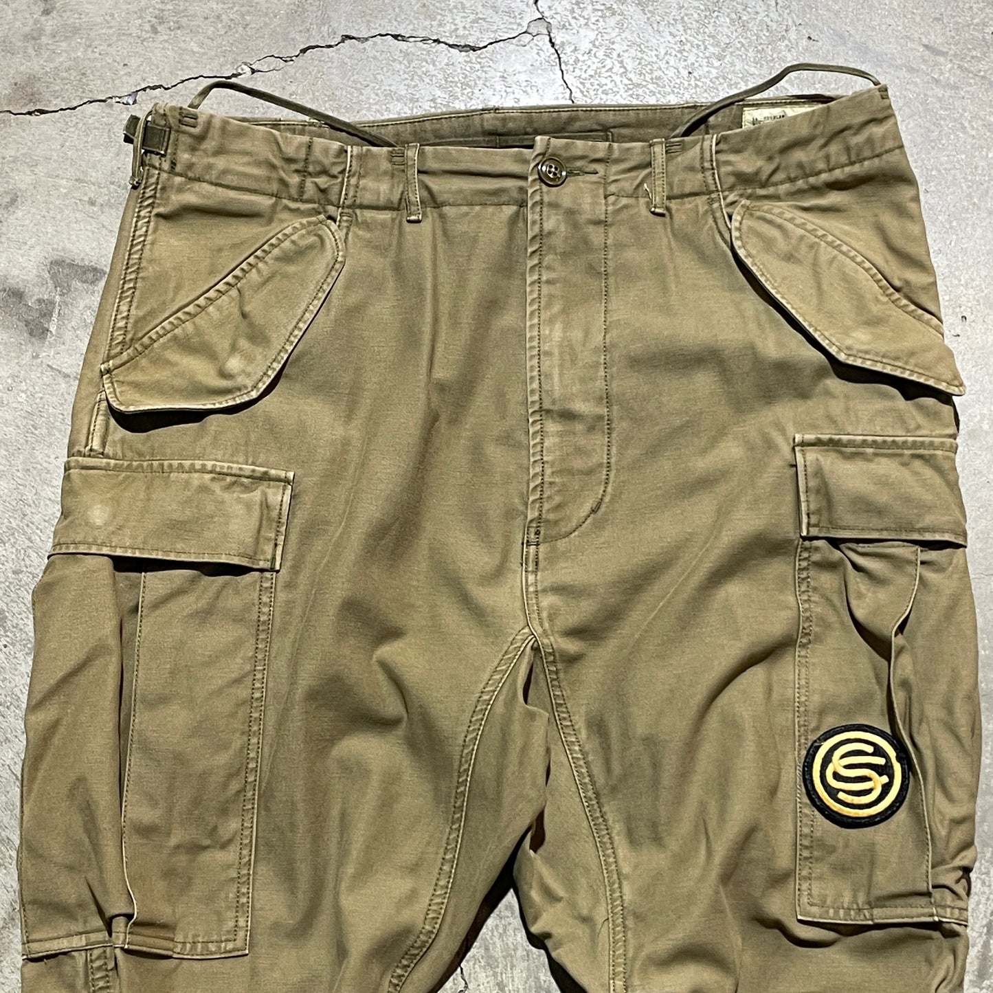 R13 Army Drop Crotch Cargo Pants