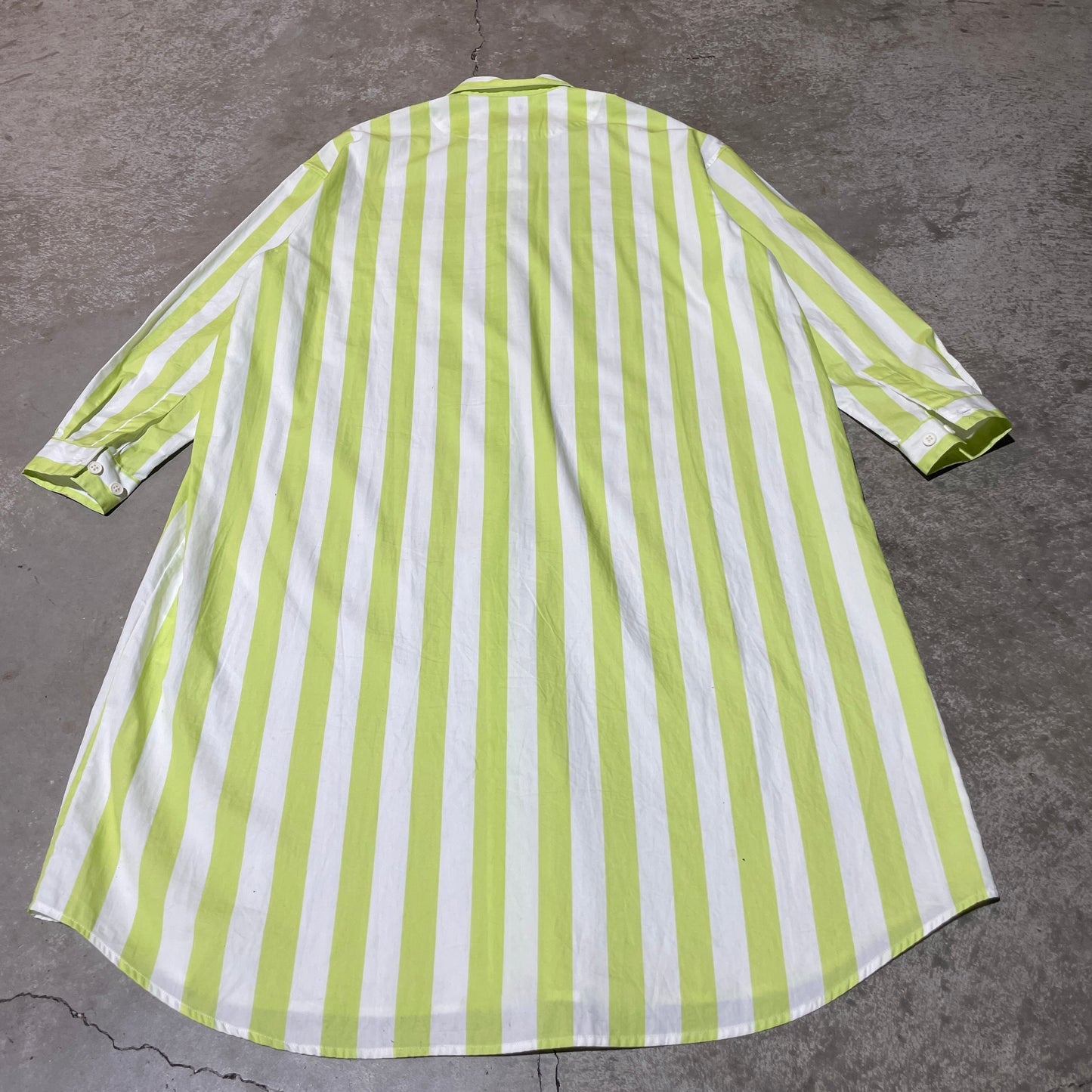 Sunnei Long Green Stripe Button Up