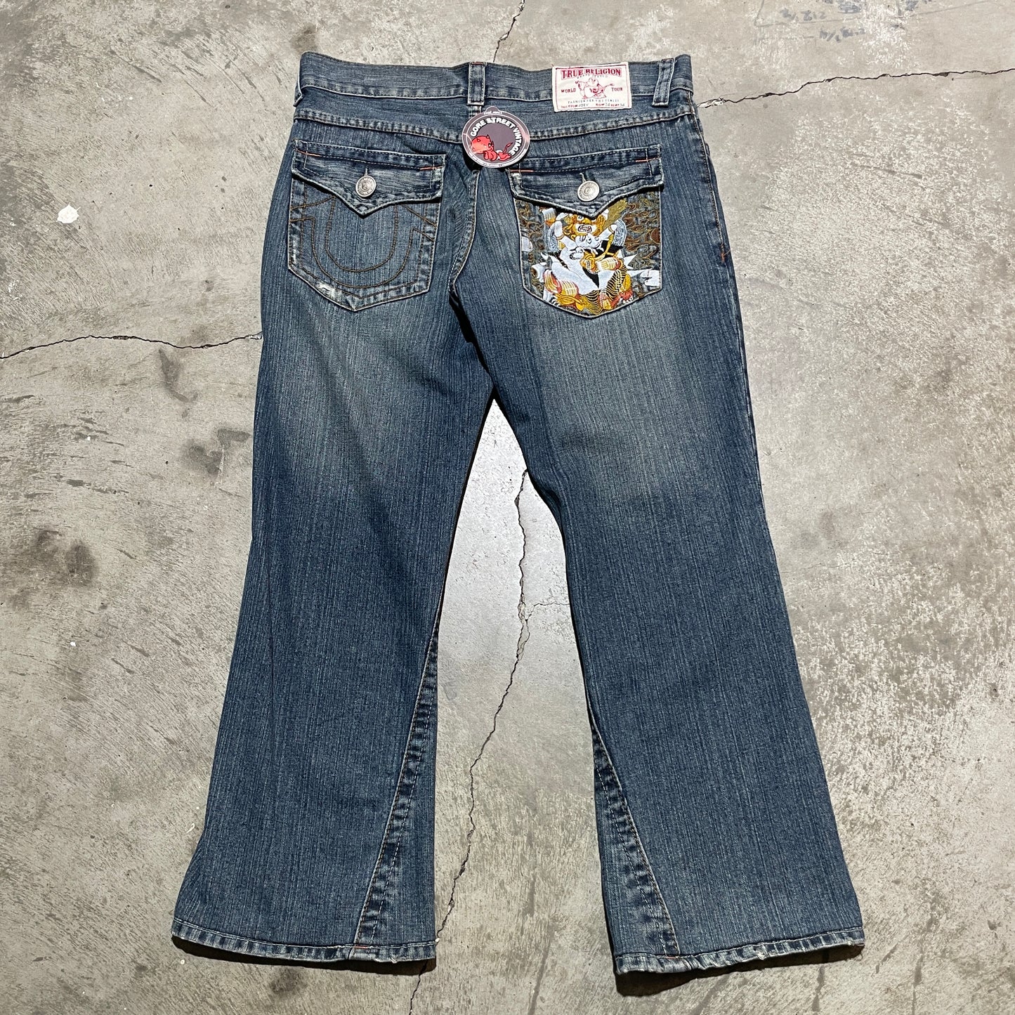 True Religion Embroidered Pocket Denim